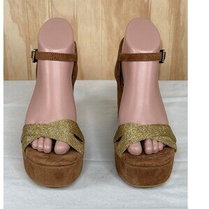 Cubanas Sense Suede Platform Shoes size 37/6 Camel